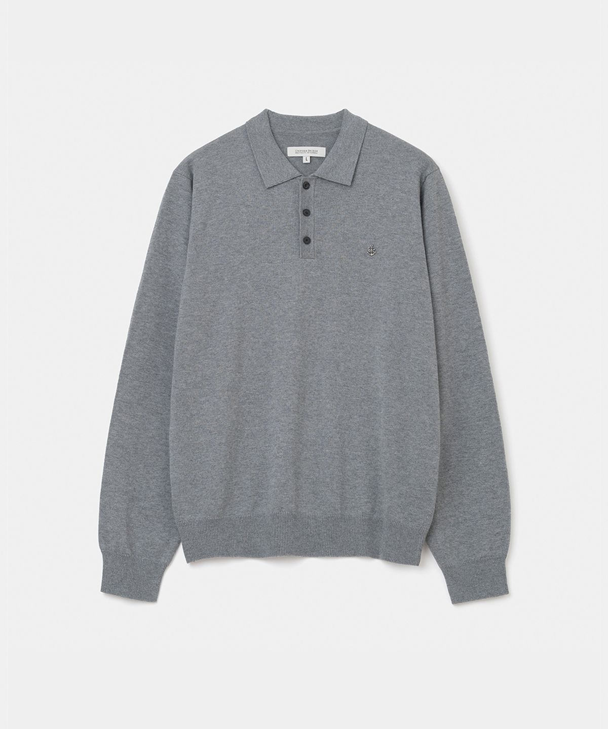 유니폼브릿지(UNIFORM BRIDGE) silk blended polo knit melange grey