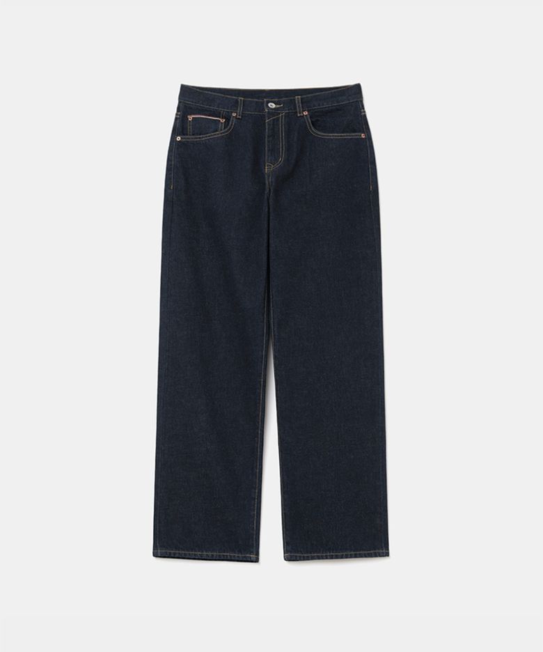 SAKAMOTO selvedge denim pants regular fit one washed