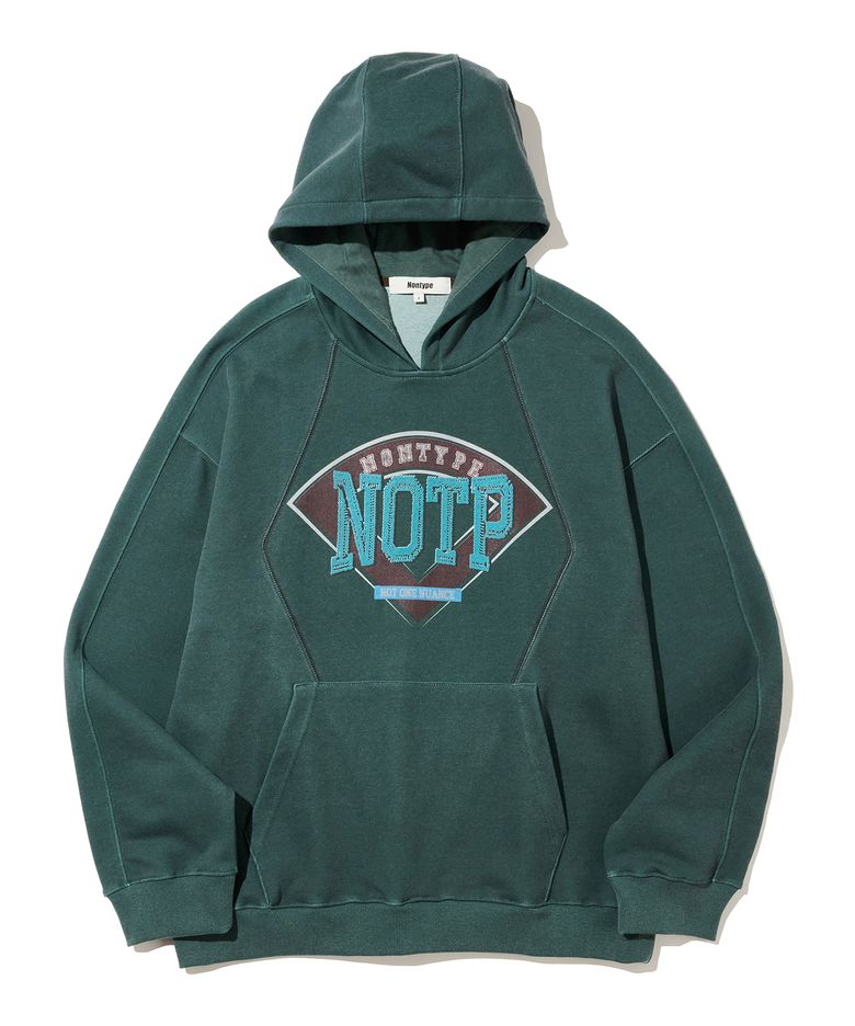 NOTP BASEBALL INSICION HOODIE (DEEP GREEN)