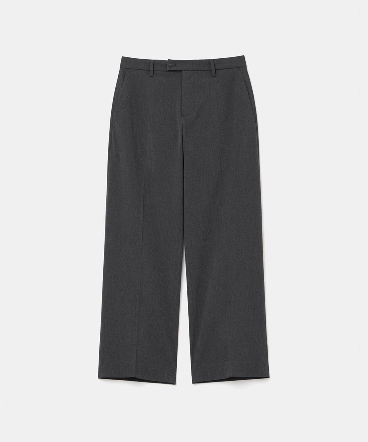 유니폼브릿지(UNIFORM BRIDGE) basic slacks wide fit charcoal
