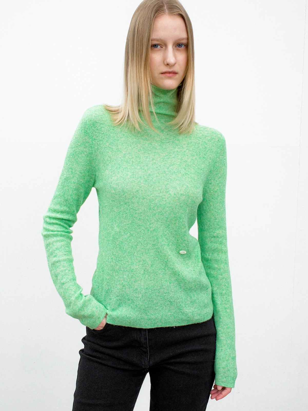 아틀리에 나인(ATELIER NAIN) SEE THROUGH SLIM RIBBED KNIT(T-7191)