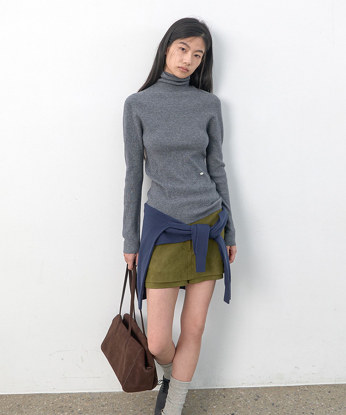 아틀리에 나인(ATELIER NAIN) ESSENTIAL WHOLE GARMENT SLIM RIBBED KNIT(T-7157)