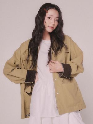 코듀로이 콤비 워크 자켓 (2color)