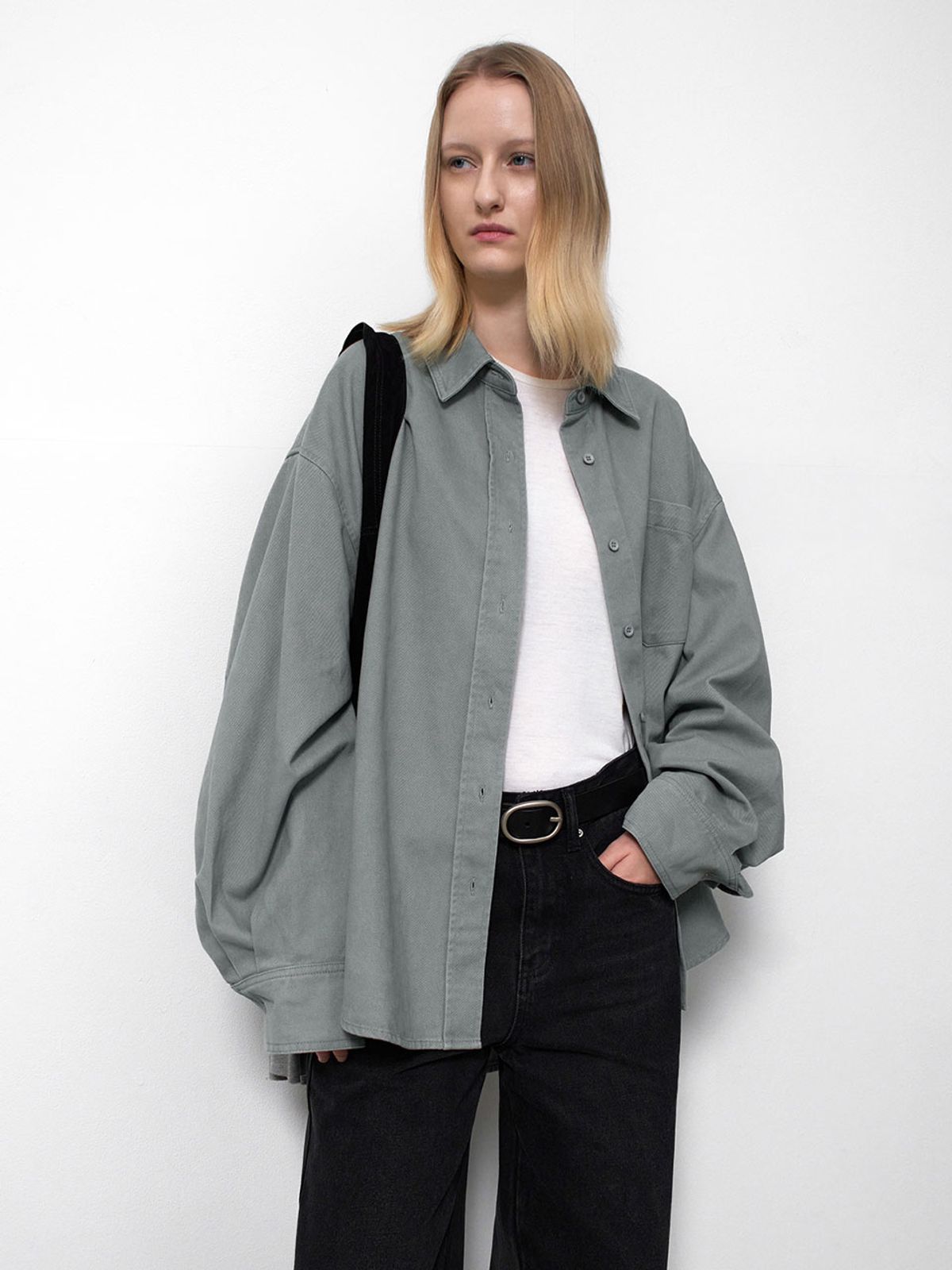 아틀리에 나인(ATELIER NAIN) ESSENTIAL WASHING COTTON OVERSIZED SHIRT(BL-4380)