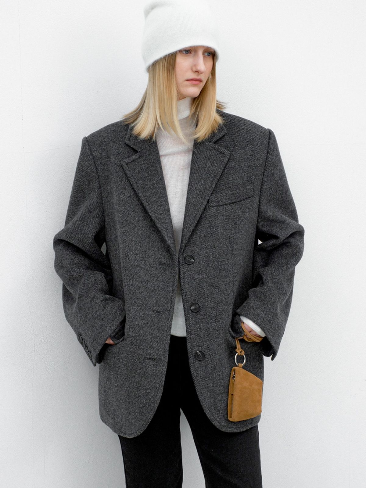 아틀리에 나인(ATELIER NAIN) WOOL TWILL SINGLE BUTTON JACKET(JK-3055)