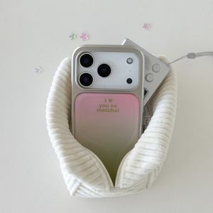 [아이폰17] 핑크말차 실버 에폭시 케이스