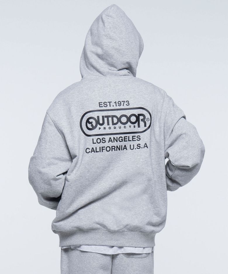 MULTI LOGO ZIP-UP HOODIE (MELANGE)