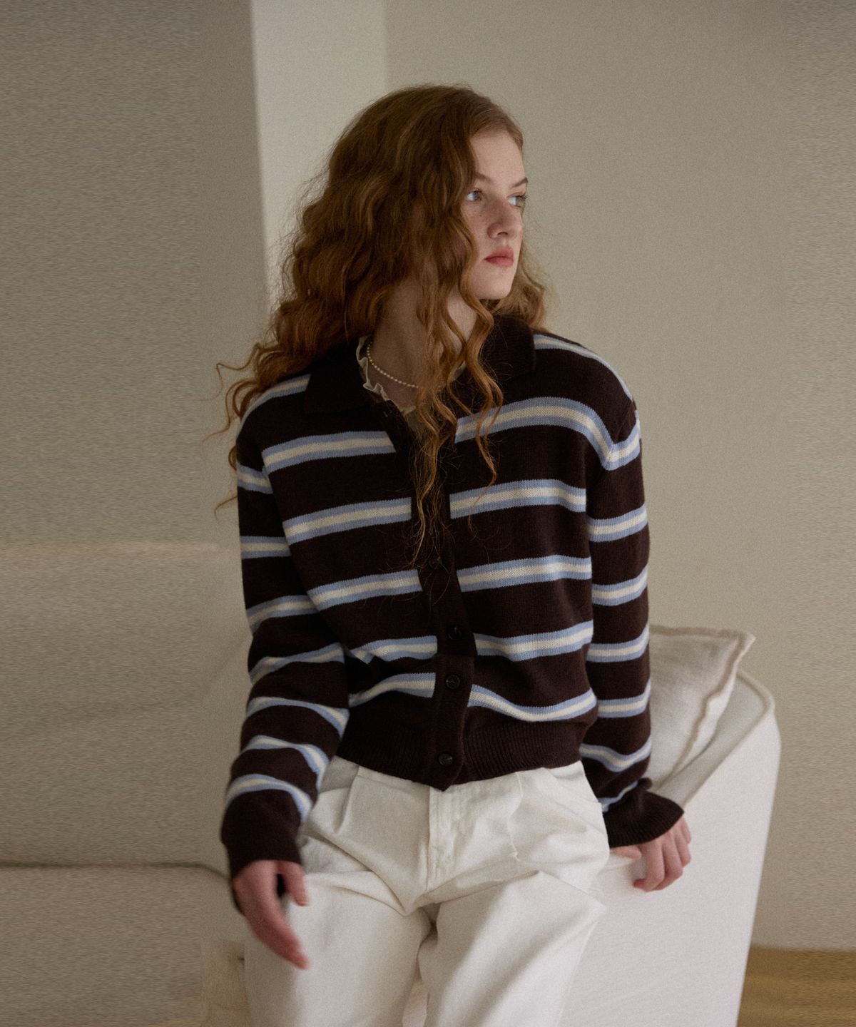 오픈도어스튜디오(OPENDOORSTUDIO) combi cardigan brown