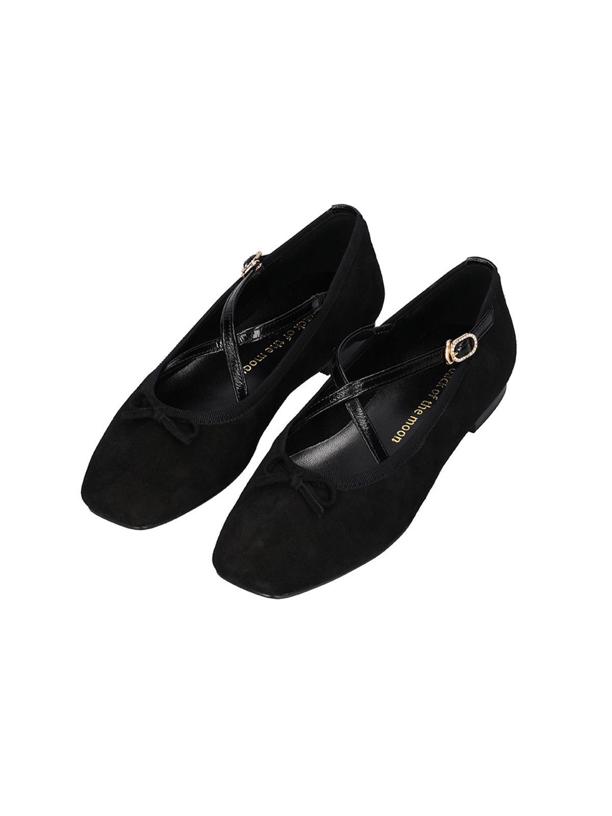백오브더문(BACK OF THE MOON) Giselle ballet flats_black suede