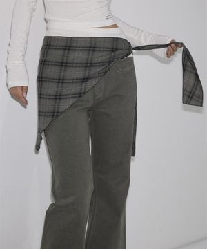 Vintage Check Scarf (khaki)