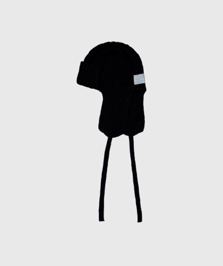 ANGORA TROOPER HAT - 앙고라 트루퍼 햇 [ NIGHT BLACK ]