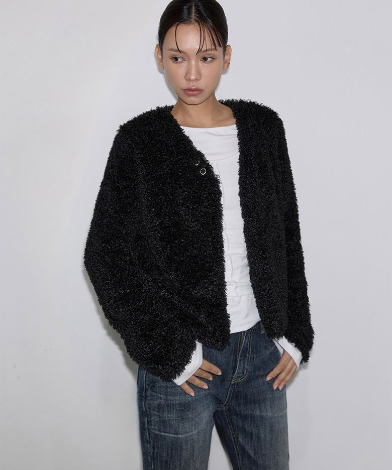 Guardian Fur Cardigan (black)