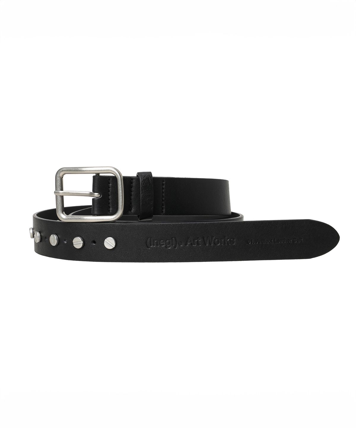 이네기(INEGI) Artifact Leather Belt (black)