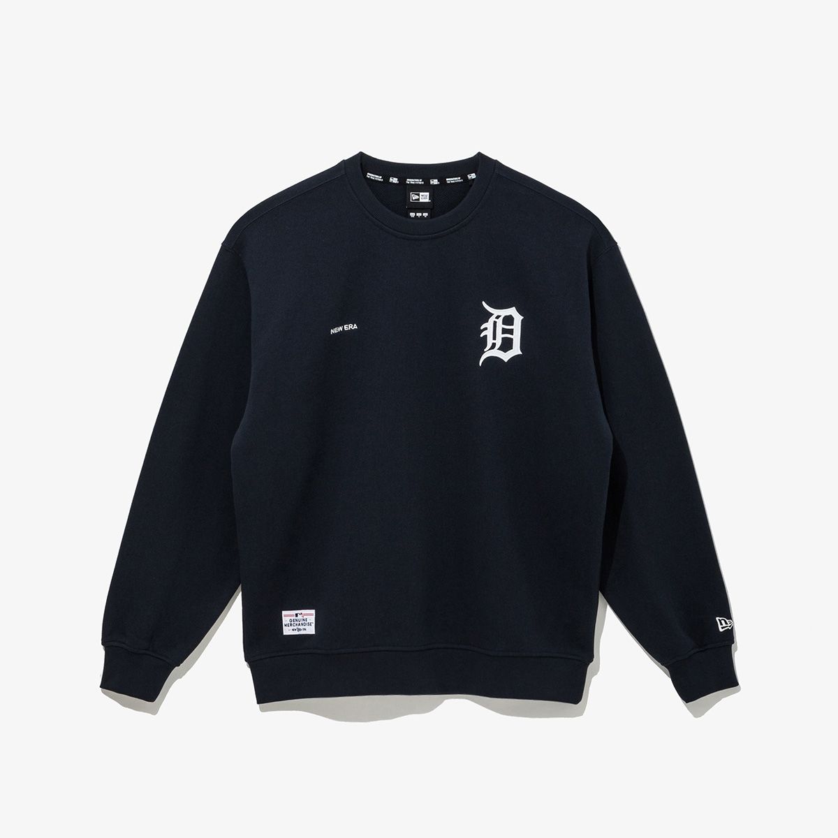 뉴에라(NEW ERA) MLB 디트로이트 타이거즈 팀 로고 맨투맨 다크 네이비 14742019