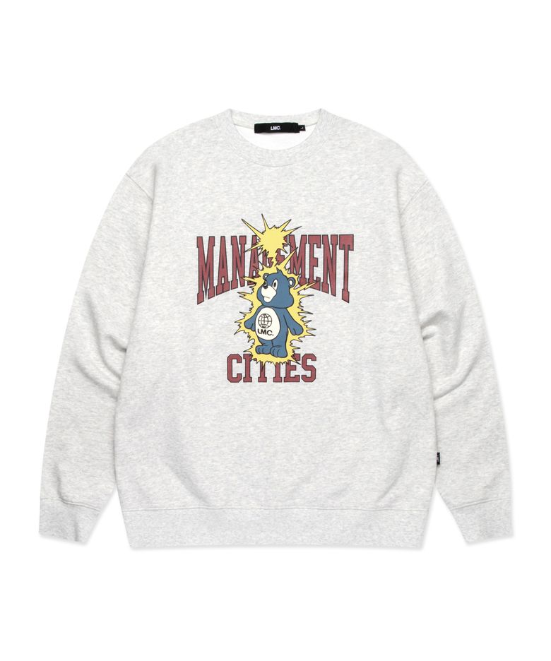 THUNDER BEAR SWEATSHIRT light heather gray
