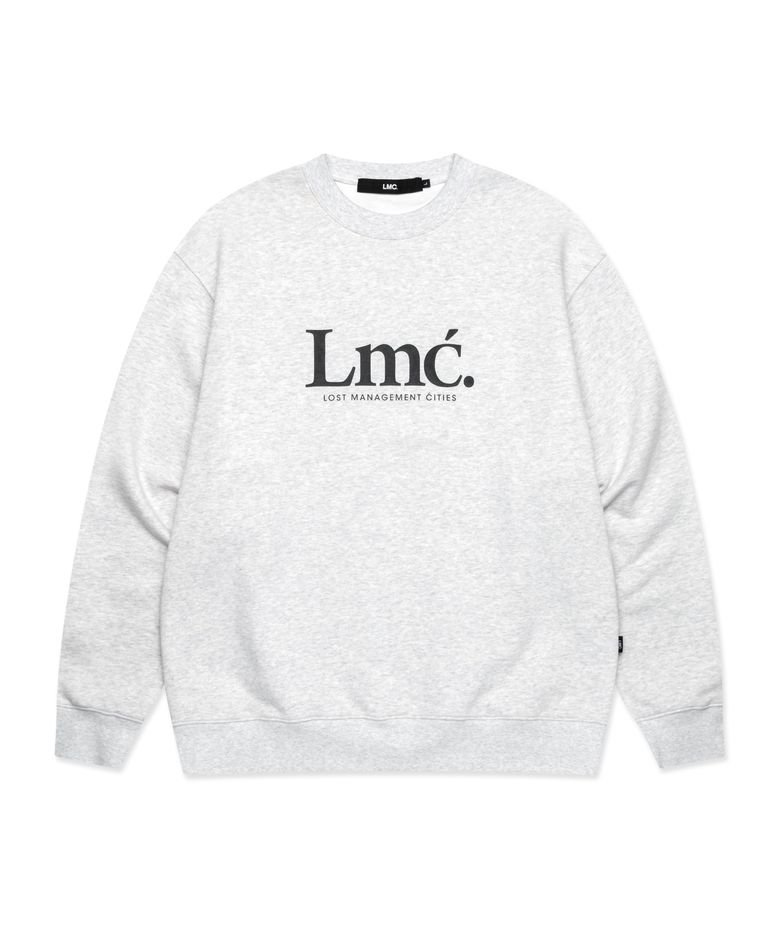 SERIF LOGO SWEATSHIRT light heather gray