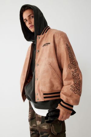 신세틱 레더 아카이브 블루종 다크 핑크 HH15301003