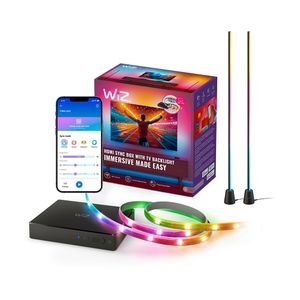 위즈 55-65 139cm TV용 라이트스트립 싱크박스 스타터킷 줄조명 + 그라디언트 컬러 플로어 2개