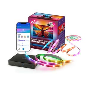 위즈 75-85 190cm TV용 라이트스트립 싱크박스 스타터킷 줄조명 + 멀티 컬러 라이트스트립 5M