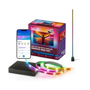 위즈 75-85 190cm TV용 라이트스트립 싱크박스 스타터킷 줄조명 + 그라디언트 컬러 플로어 1개
