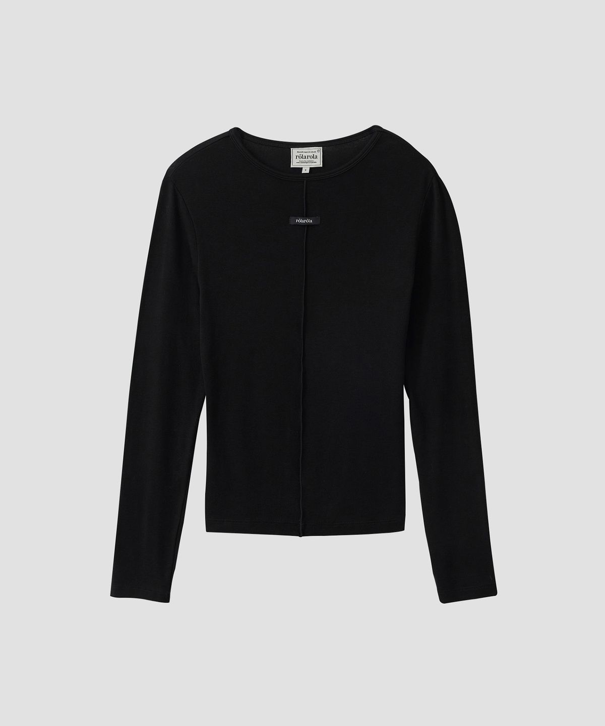 로라로라(ROLAROLA) LINE DETAIL WOOL LONG SLEEVE BLACK