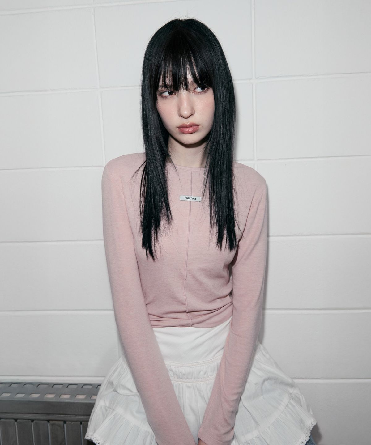 로라로라(ROLAROLA) LINE DETAIL WOOL LONG SLEEVE PINK