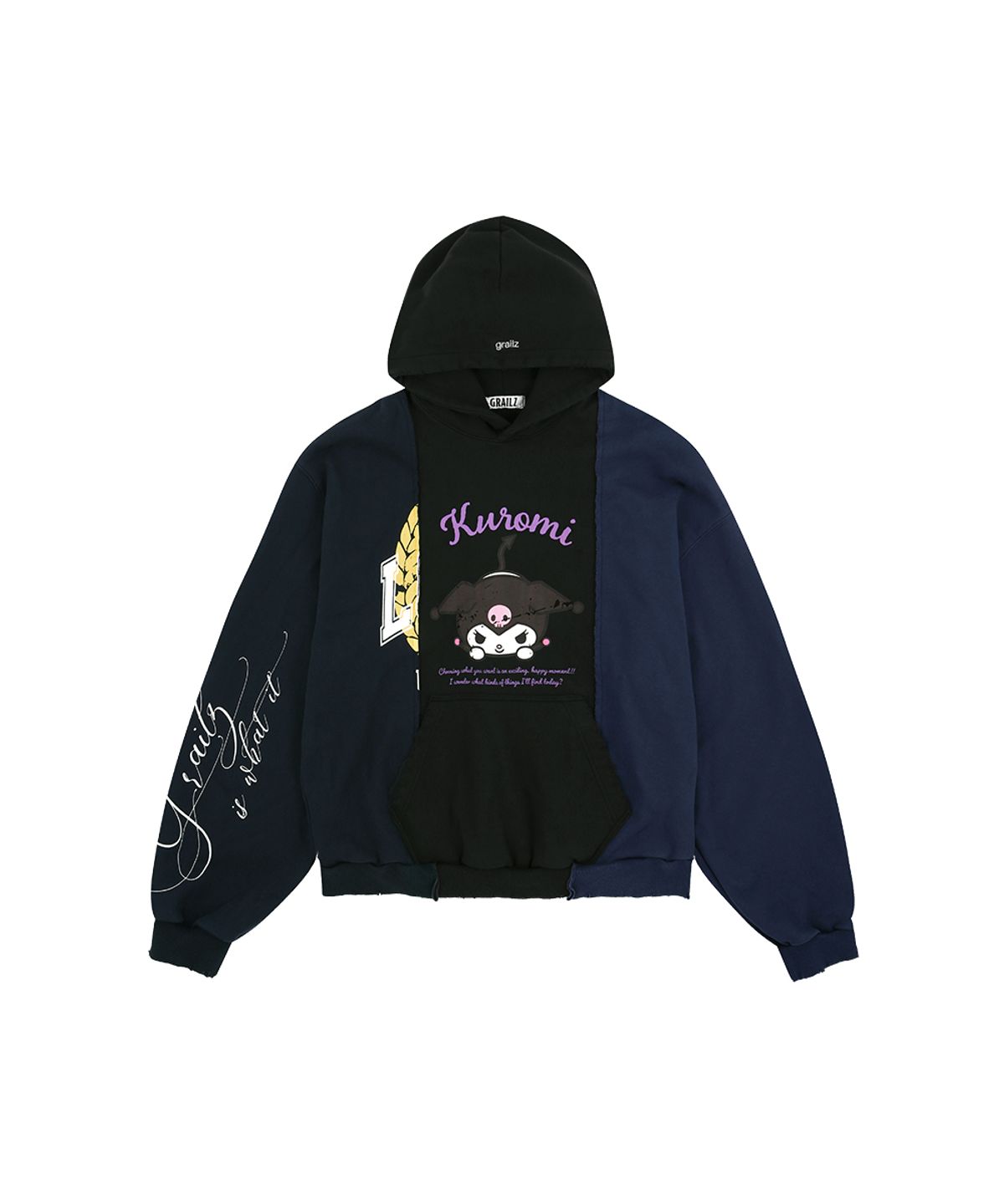 그레일즈(GRAILZ) [GRAILZ I KUROMI] KUROMI REWORK HOODIE [NAVY]