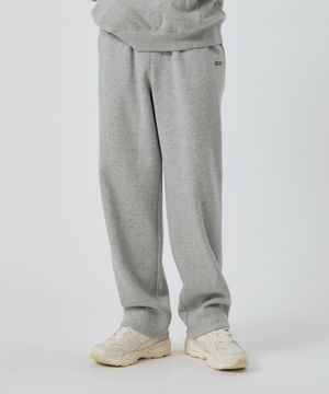 더블 플리스 와이드 팬츠 [멜란 그레이]_HF4TP068