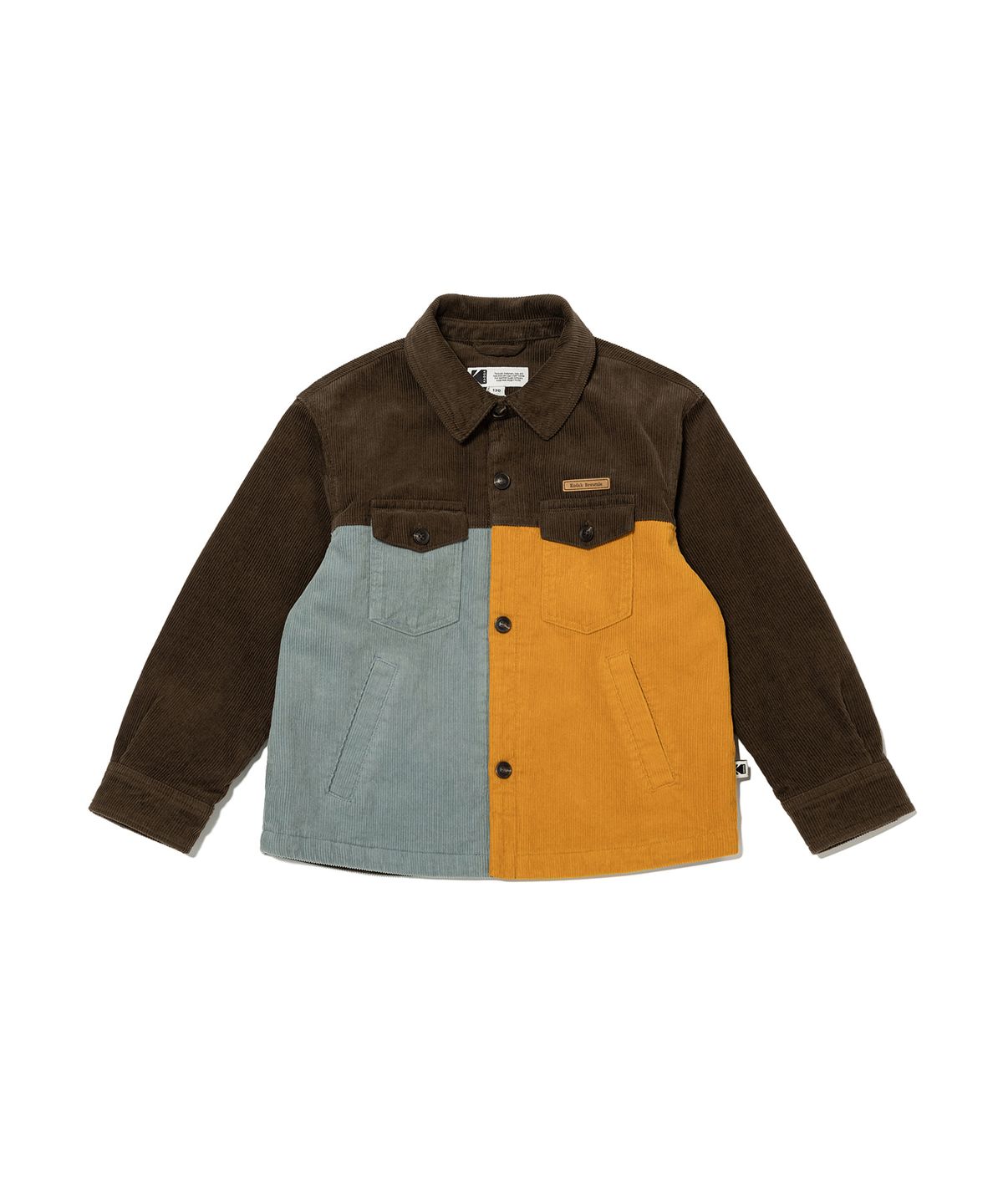 코닥 키즈(KODAK KIDS) 브라우니 컬러블럭 패딩 셔켓 키즈 BROWN
