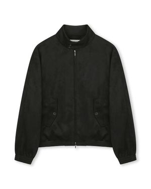 [비슬로우X데릭]SYNTHETIC SUEDE HARRINGTON JACKET BLACK