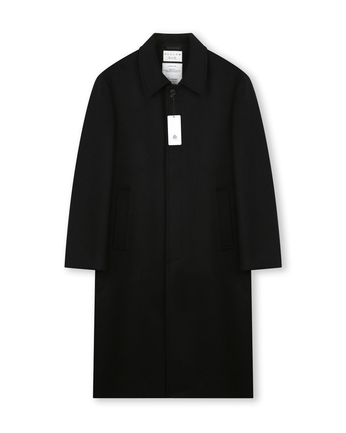 비슬로우(BESLOW) [비슬로우X데릭]OVERSIZED CASHMERE MAC COAT BLACK