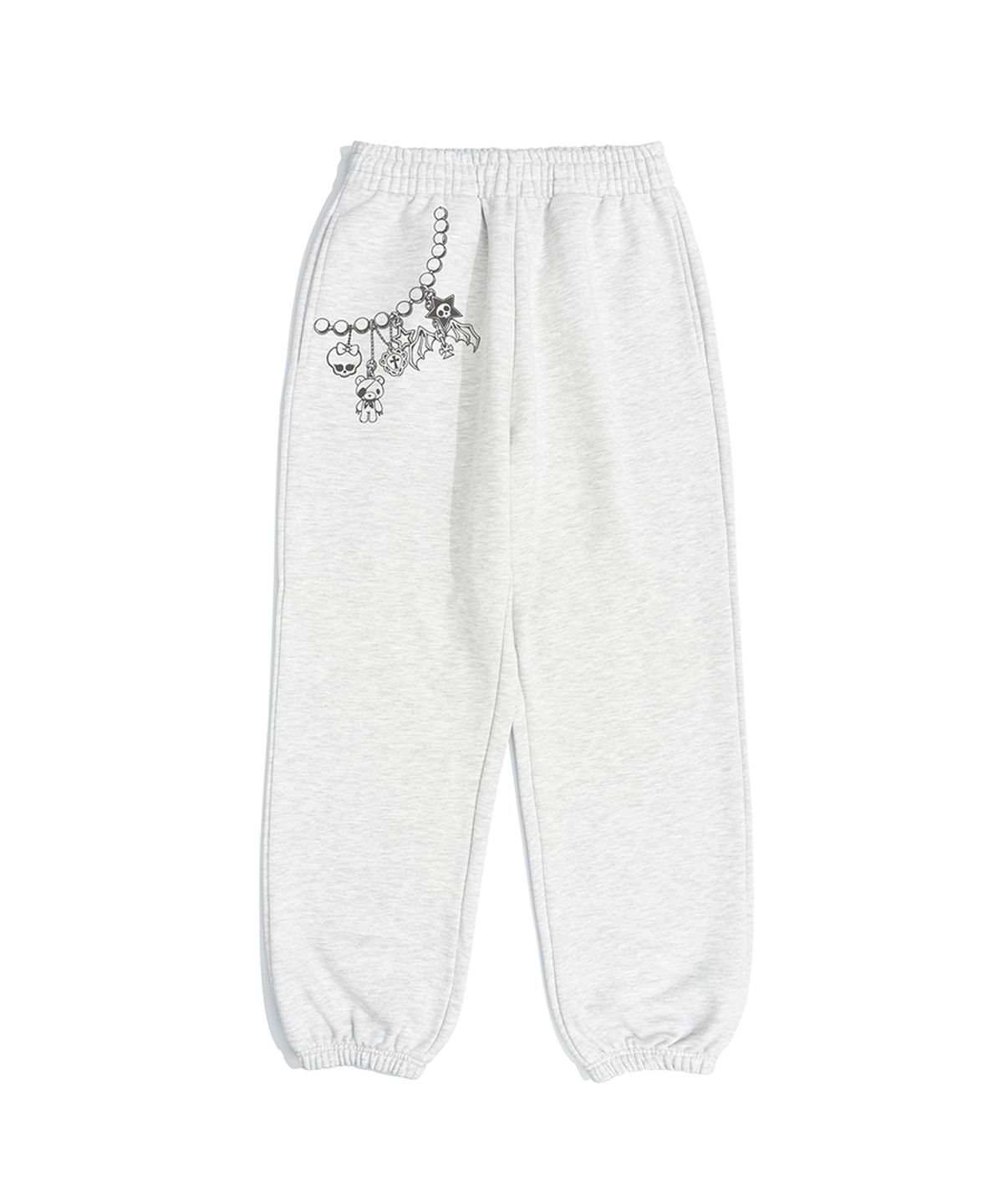 뉴키치(NEWKITSCH) KITSCHKITSCH KEYRING JOGGER PANTS (LIGHT MELANGE)
