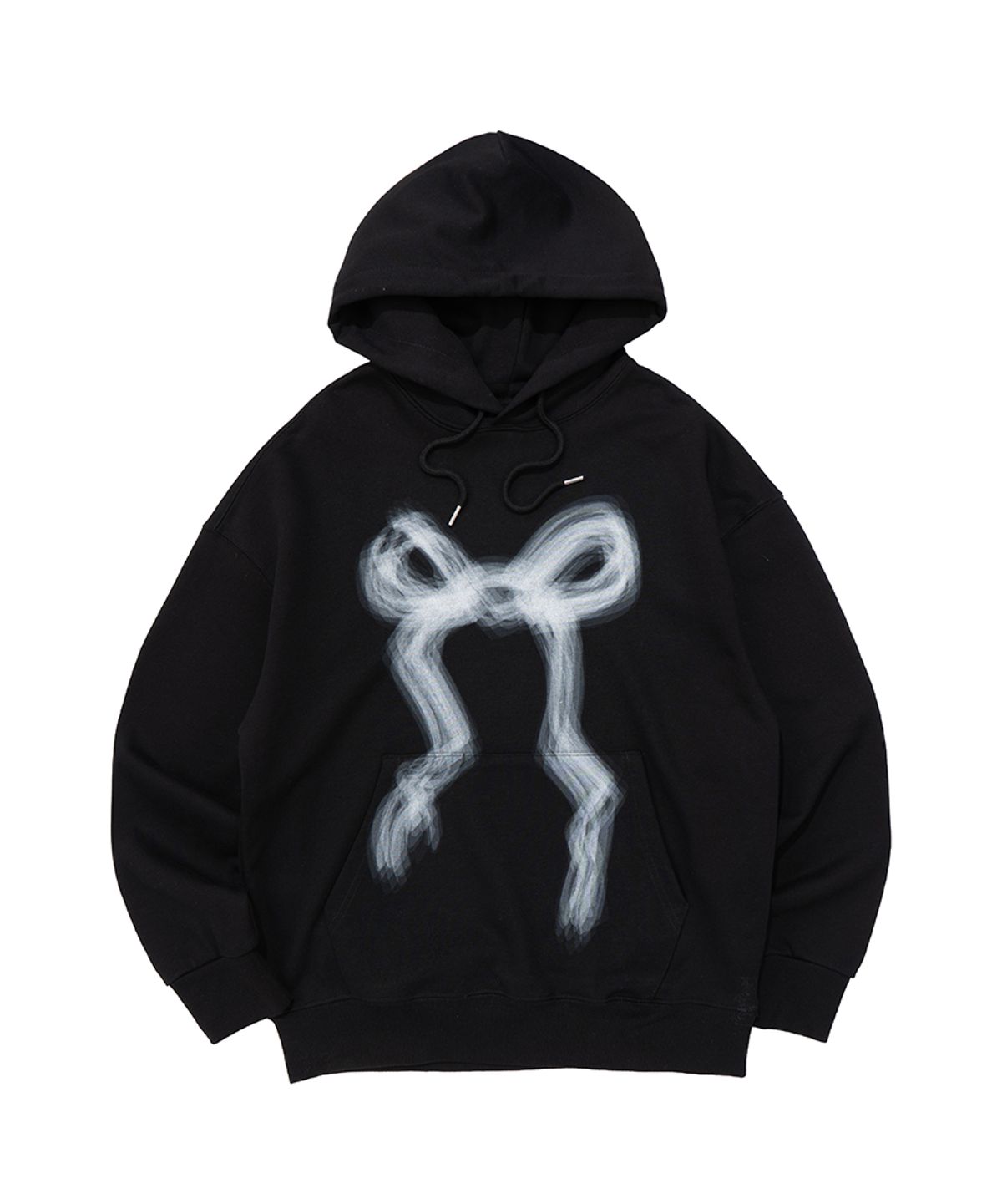 뉴키치(NEWKITSCH) BIG RIBBON HOODIE (BLACK)
