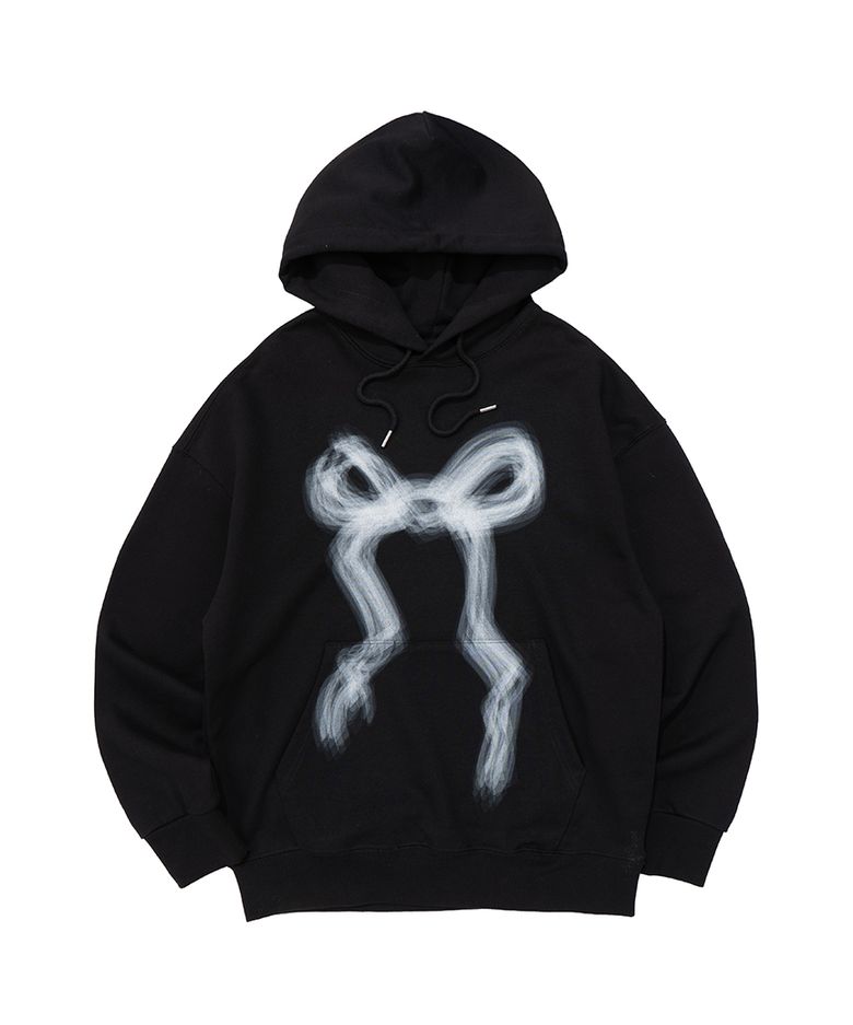 BIG RIBBON HOODIE (BLACK)