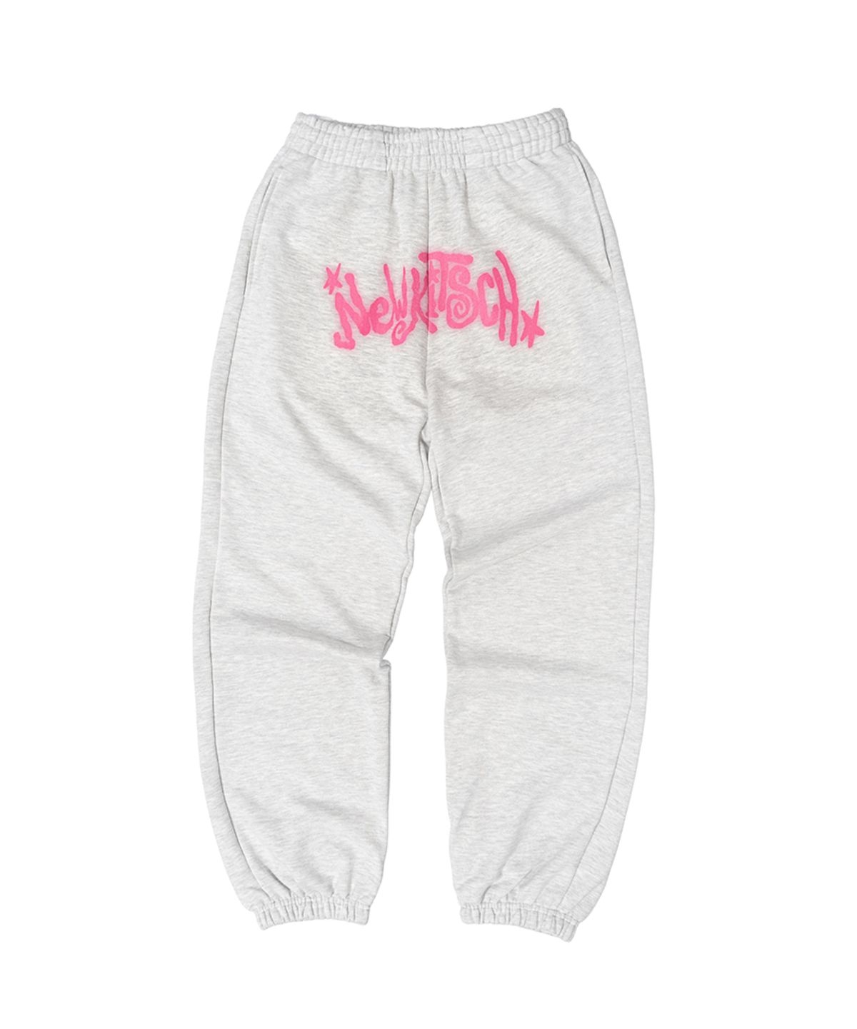 뉴키치(NEWKITSCH) NEWKITSCH STAR LOGO JOGGER PANTS (LIGHT MELANGE)