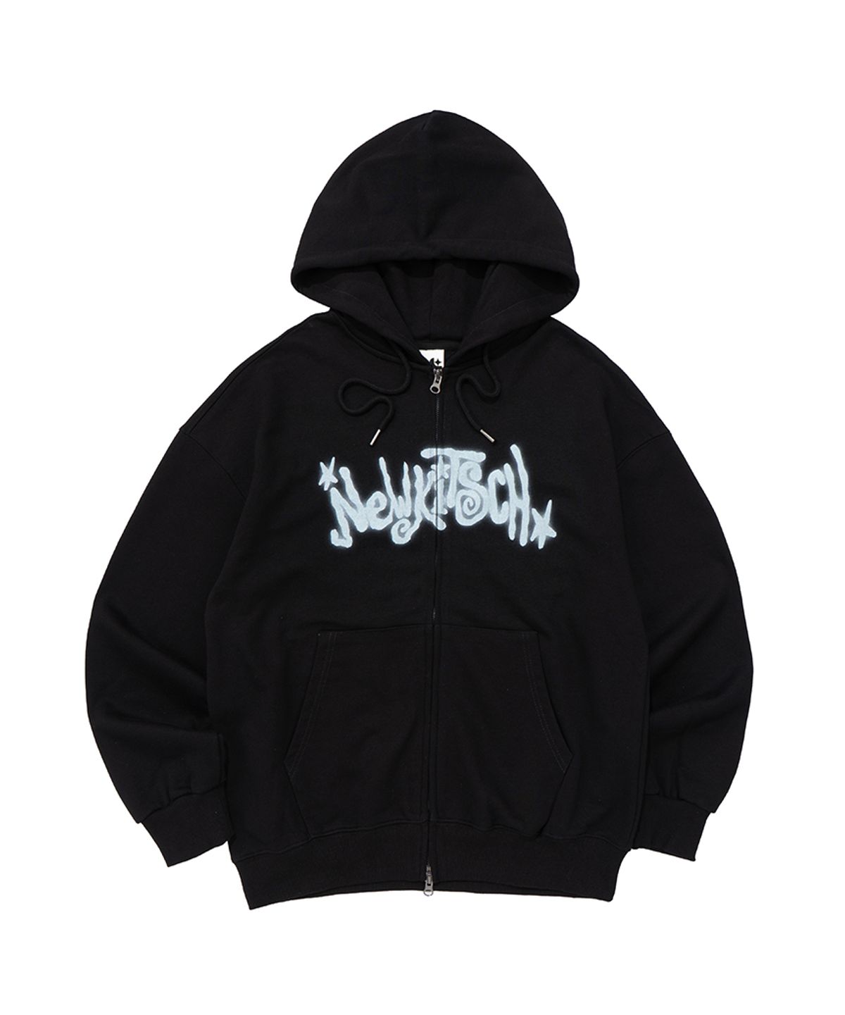 뉴키치(NEWKITSCH) NEWKITSCH STAR LOGO HOOD ZIP-UP (BLACK)