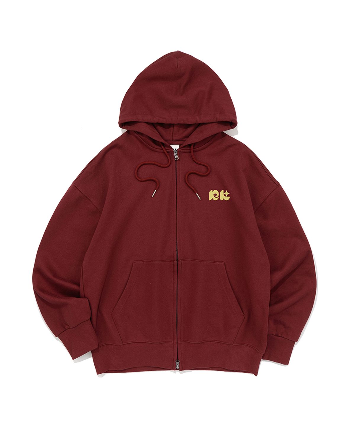 뉴키치(NEWKITSCH) NK LOGO HOOD ZIP-UP (BURGUNDY)