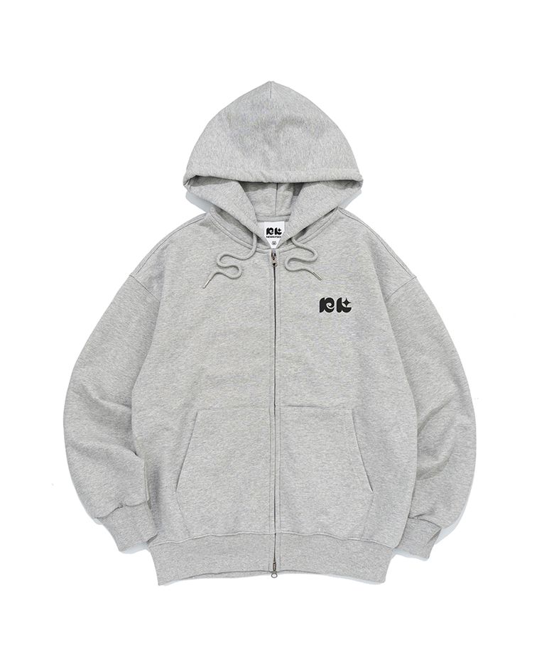 NK LOGO HOOD ZIP-UP (MELANGE)