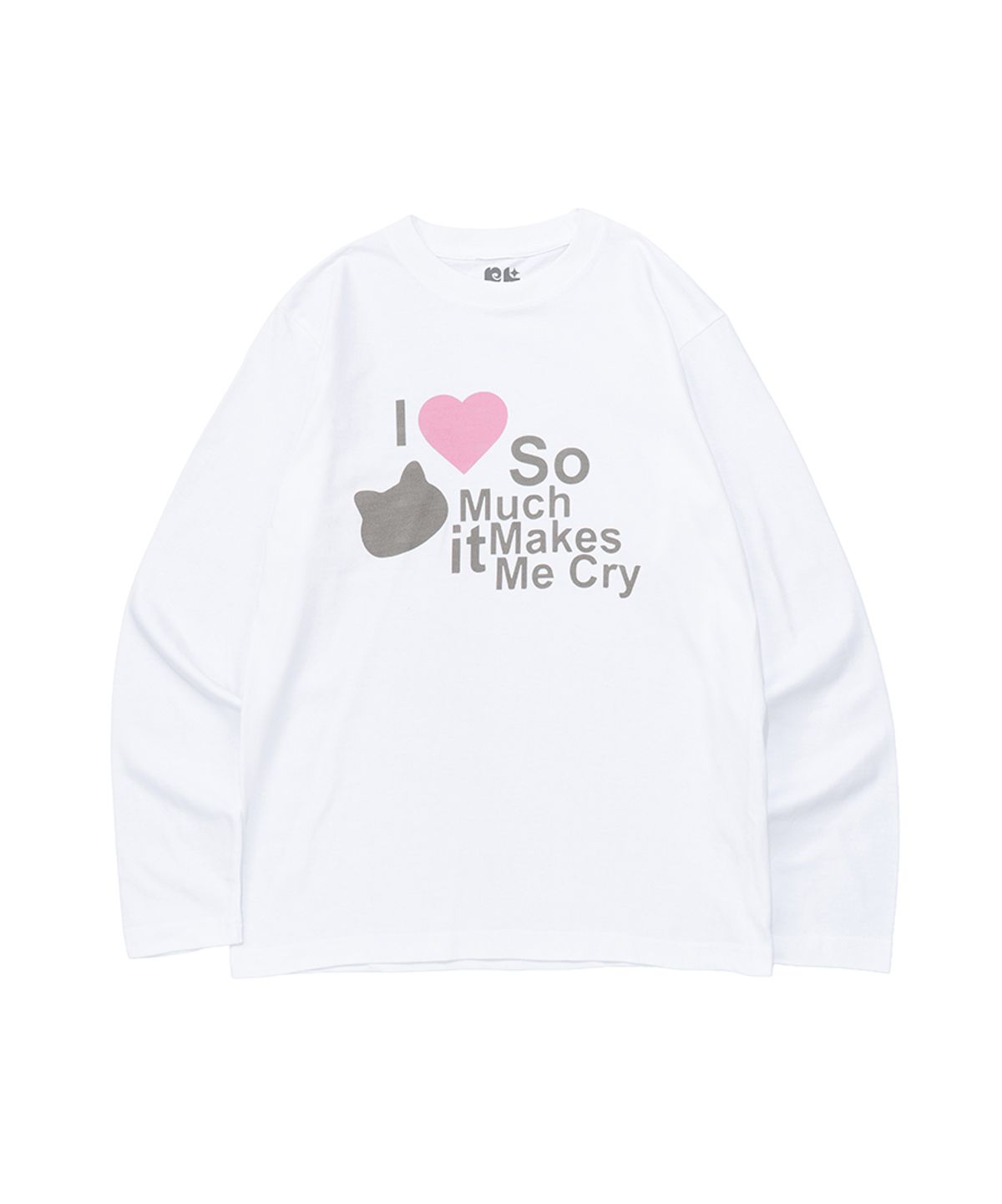 뉴키치(NEWKITSCH) I LOVE SO MUCH CAT LONG SLEEVE T-SHIRT (WHITE)