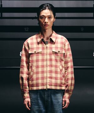 Dalton Check Jacket Red