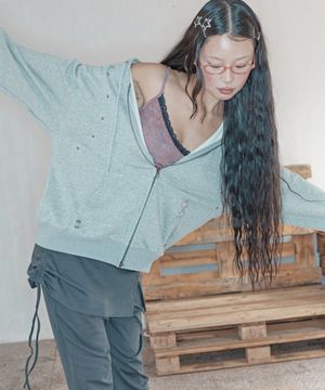 [서지수PICK] 스터드 후드집업_MIWJMFT31C