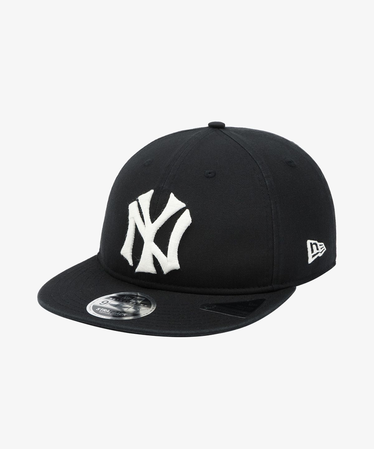 뉴에라(NEW ERA) MLB 쿠퍼스타운 뉴욕 양키스 빅 로고 레트로 크라운 스트랩백 블랙