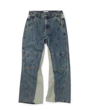 CURVED PANEL DENIM PANTS 2.0 (BLUE)