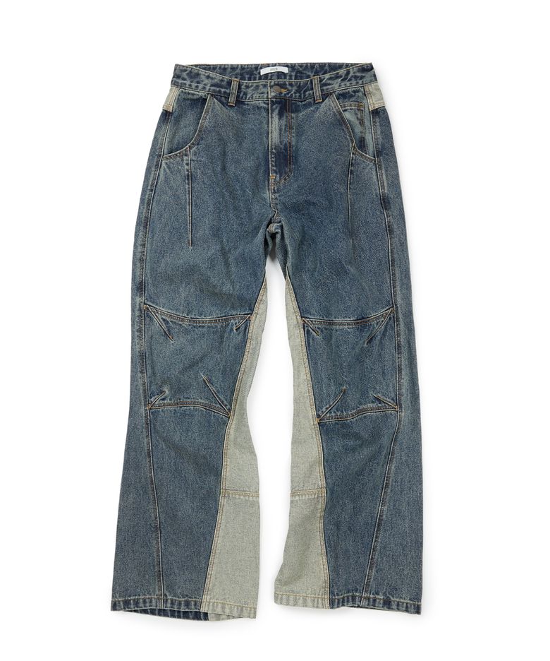 CURVED PANEL DENIM PANTS 2.0 (BLUE)