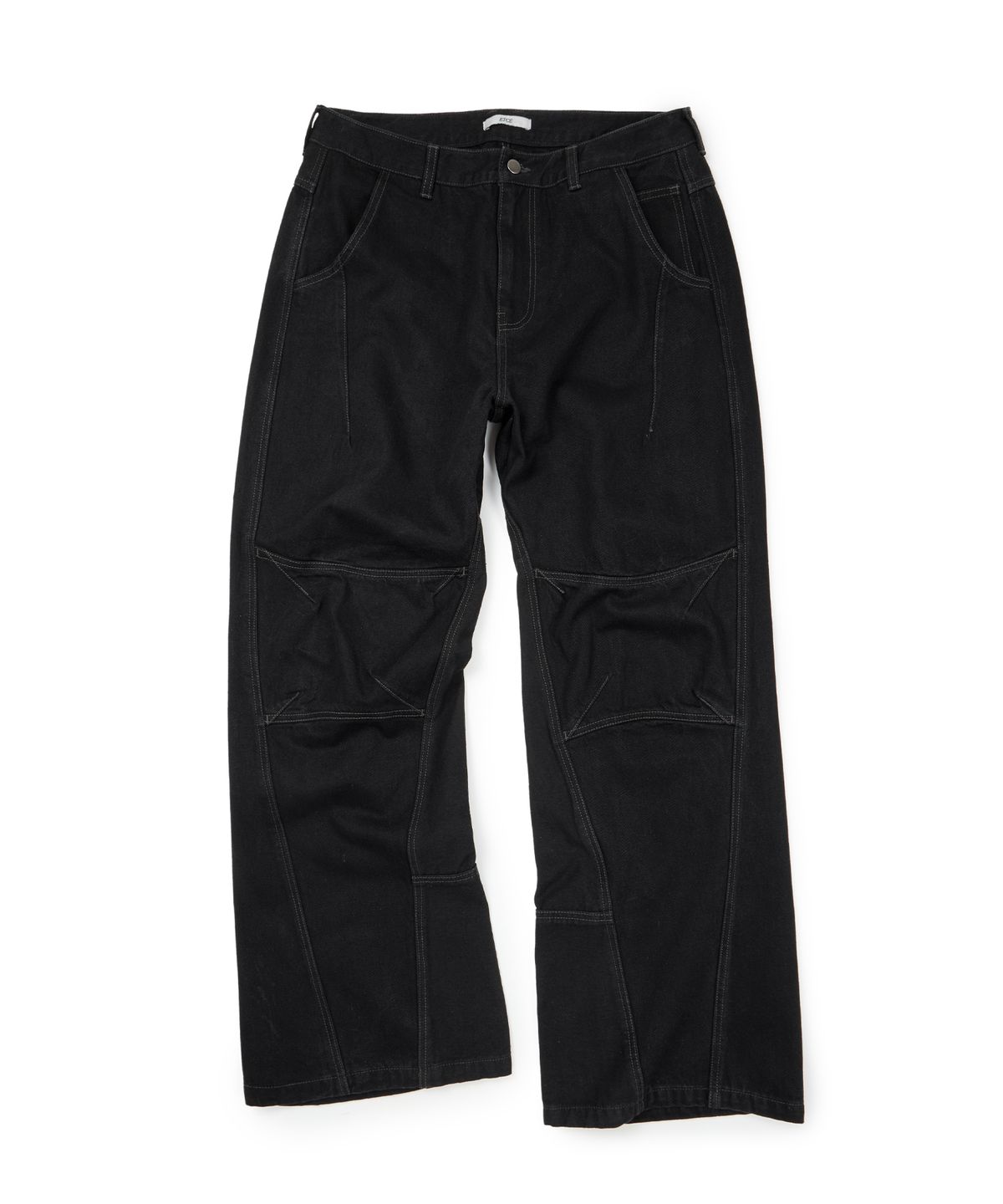 이티씨이(ETCE) CURVED PANEL DENIM PANTS 2.0 (BLACK)