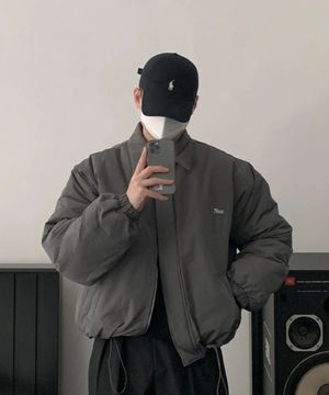 YEI Logo Padding Jacket (chacoal)