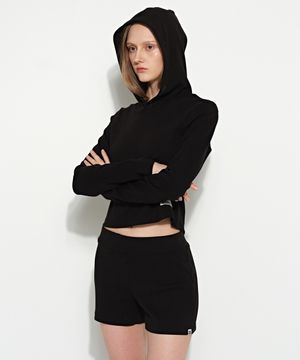 에센셜 후디 블랙