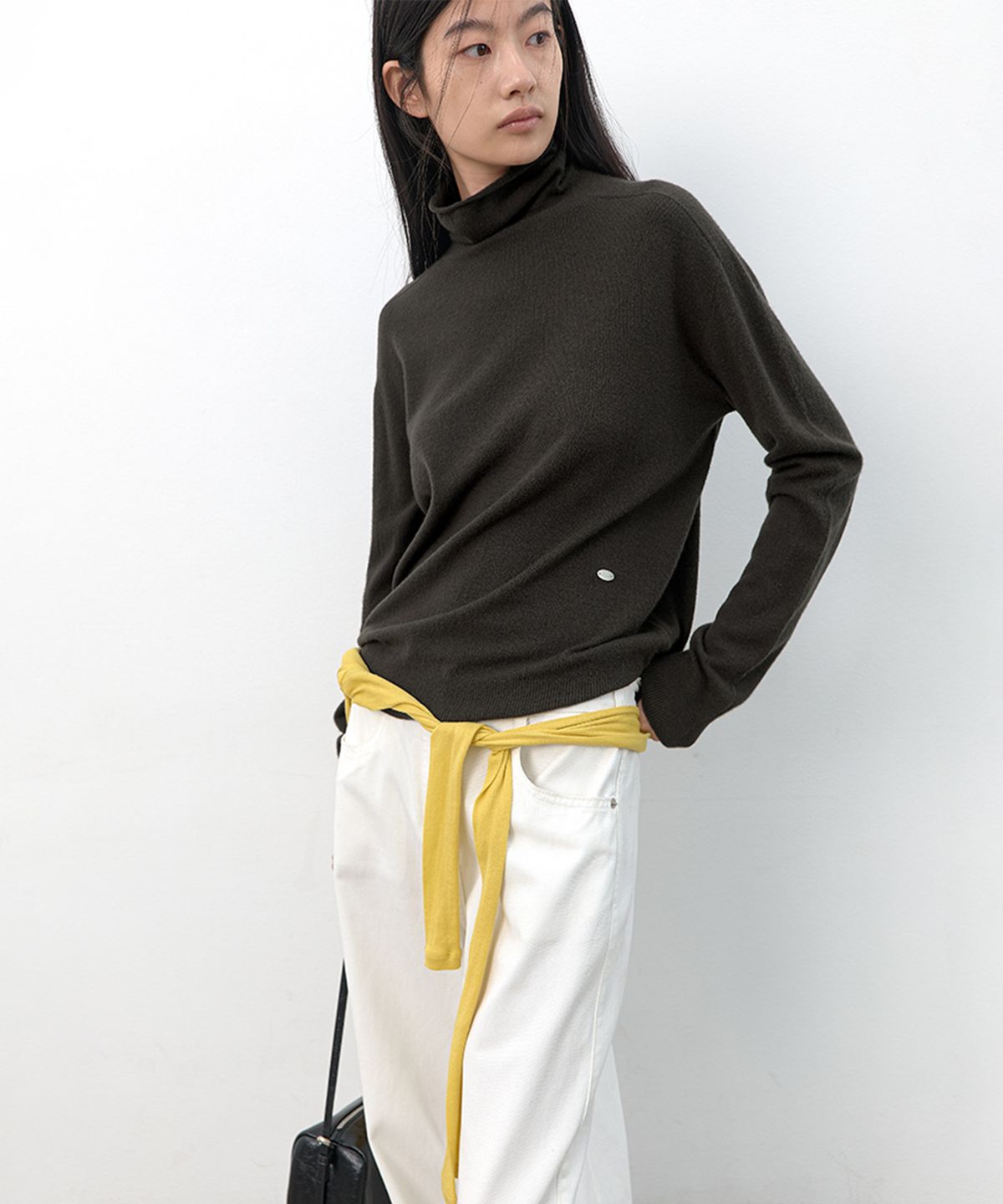 아틀리에 나인(ATELIER NAIN) ESSENTIAL WHOLE GARMENT LOOSE FIT HIGH NECK KNIT(T-7140)