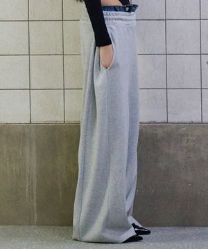 (Renew Ver.)사이드턱 와이드 스웨트 팬츠