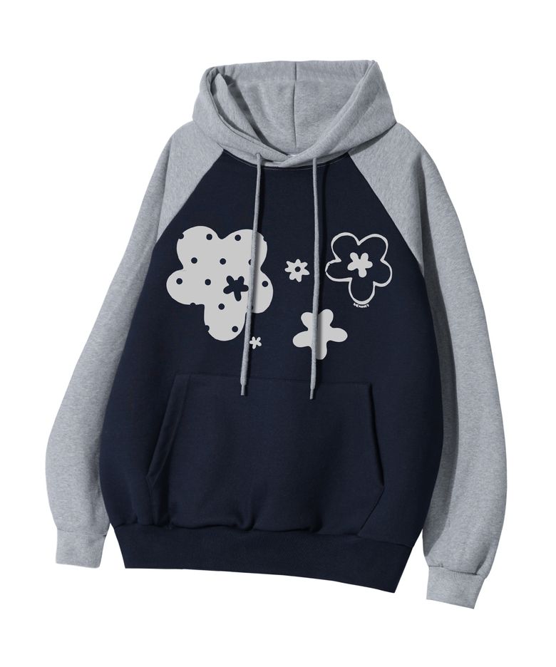 Dot Flower 레글런 후드티